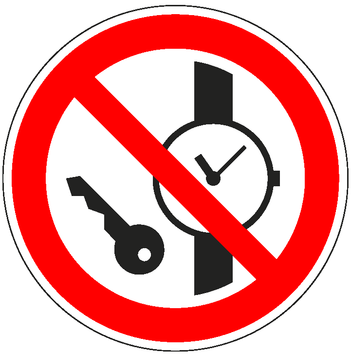 P008 - Kleine metalen voorwerpen verboden